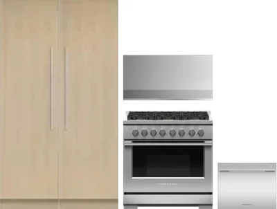 5 Piece Package Includes Refrigerator, Freezer, Range, Hood And Dishwasher
